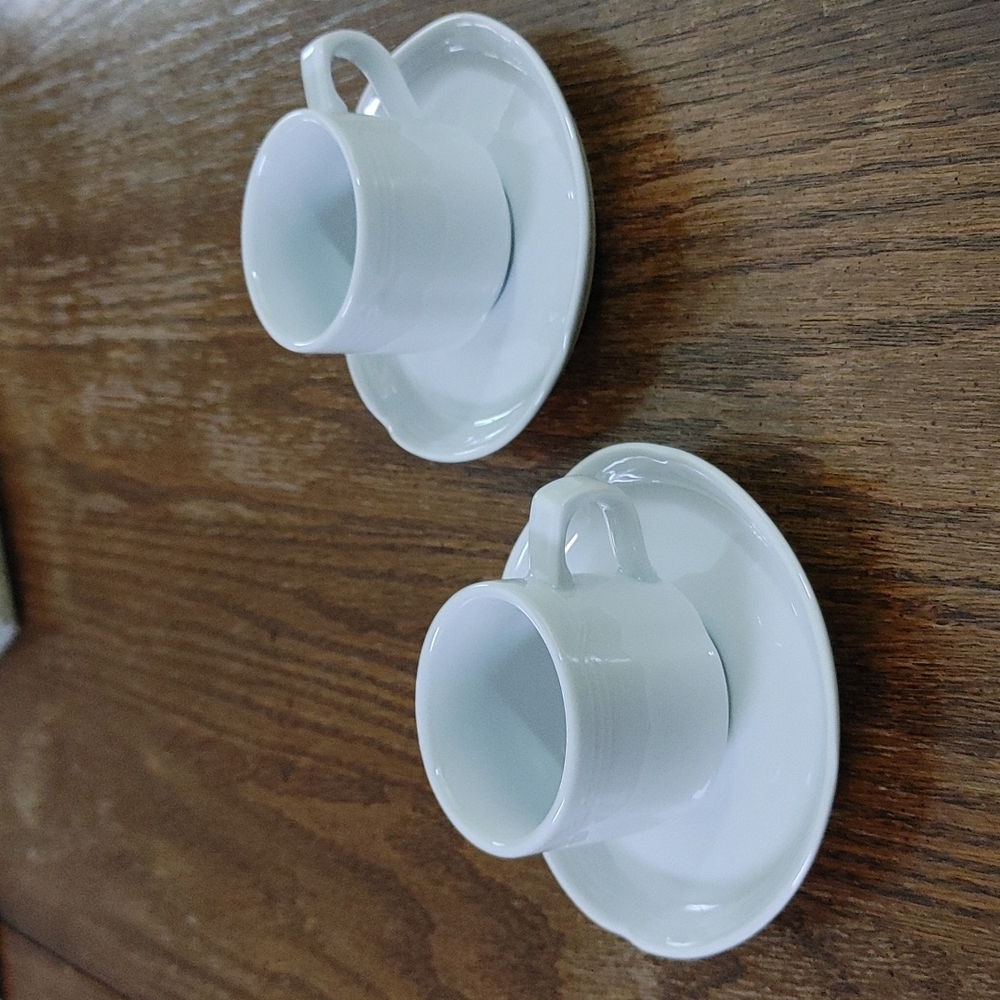 Vintage 4 Pcs White Bareuther Bavaria Demitasses Cup & Saucer - Picture 14 of 14